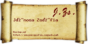 Jánosa Zsófia névjegykártya