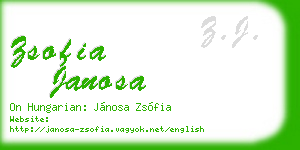 zsofia janosa business card